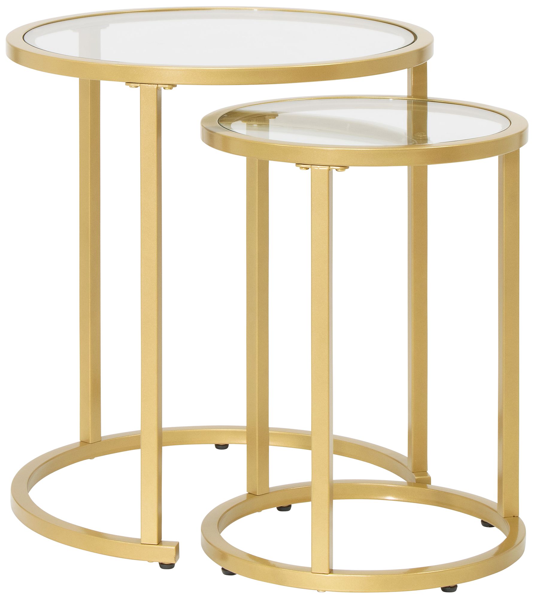 Camber 19 1/2" Wide Gold Nesting Side Tables Set of 2