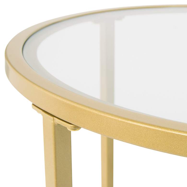 Image 3 Camber 19 1/2" Wide Gold Nesting Side Tables Set of 2 more views