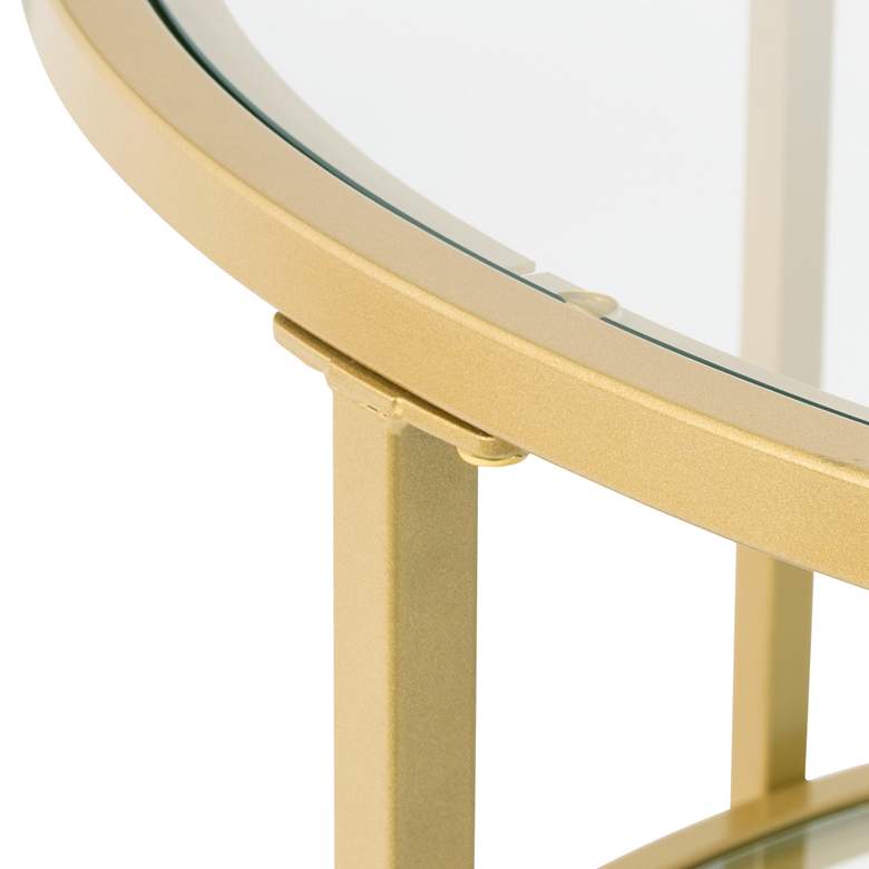 Image 4 Camber 19 1/2" Wide Gold Nesting Side Tables Set of 2 more views