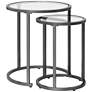 Camber 19 1/2" Wide Pewter Gray Nesting Side Tables Set of 2