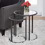 Camber 19 1/2" Wide Pewter Gray Nesting Side Tables Set of 2
