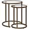 Camber 19 1/2"W Bronze Steel Nesting Side Tables Set of 2