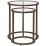 Camber 19 1/2"W Bronze Steel Nesting Side Tables Set of 2