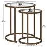 Camber 19 1/2"W Bronze Steel Nesting Side Tables Set of 2