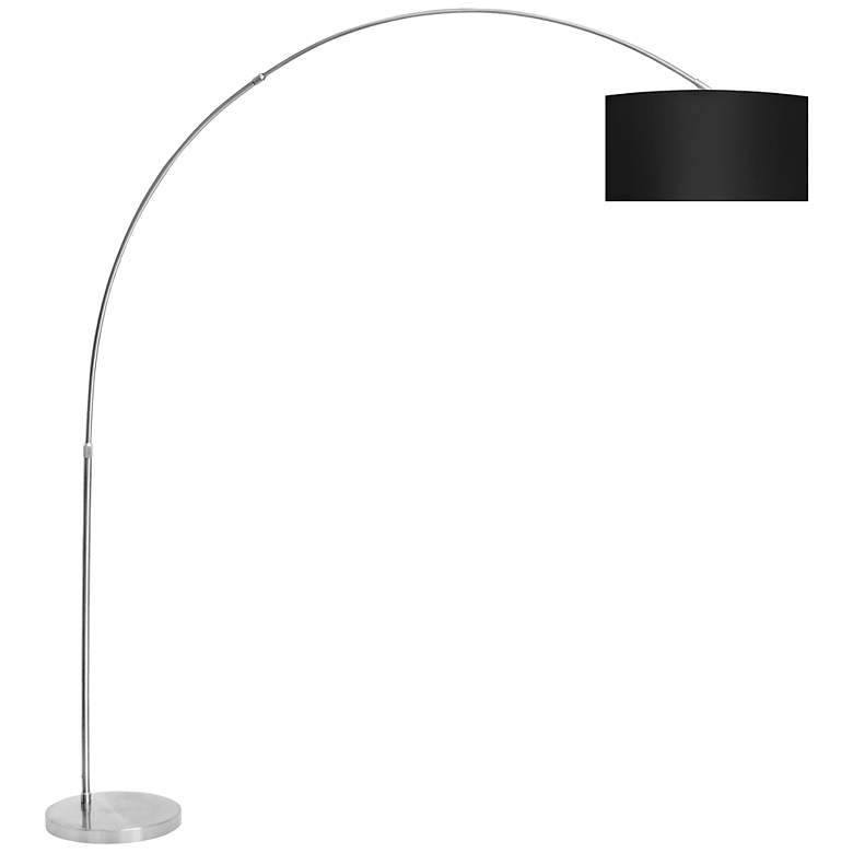 Image 1 Camber Black And Brushed Steel Arc Floor Lamp