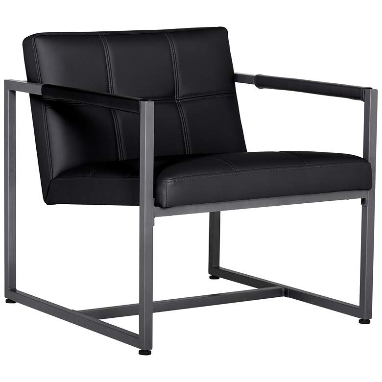 Image 3 Camber Black Blended Leather Accent Chair