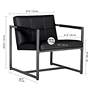 Camber Black Blended Leather Accent Chair in scene