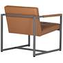 Camber Caramel Brown Blended Leather Accent Chair in scene