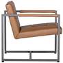 Camber Caramel Brown Blended Leather Accent Chair in scene