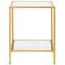 Camber Elite 18 1/2" Wide Gold Clear Glass Square End Table in scene