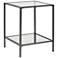Camber Elite 18 1/2" Wide Pewter Gray Clear Glass End Table