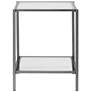 Camber Elite 18 1/2" Wide Pewter Gray Clear Glass End Table in scene