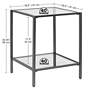 Camber Elite 18 1/2" Wide Pewter Gray Clear Glass End Table in scene