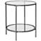 Camber Elite 20"W Pewter Gray Clear Glass Round End Table
