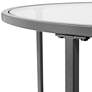 Camber Elite 20"W Pewter Gray Clear Glass Round End Table in scene