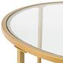 Camber Elite 28" Wide Clear Glass Gold Round Coffee Table in scene