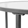 3_Camber Elite 28" Wide Clear Glass Pewter Gray Round Coffee Table more views