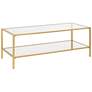Camber Elite 45 1/2" Wide Clear Glass Gold Coffee Table in scene