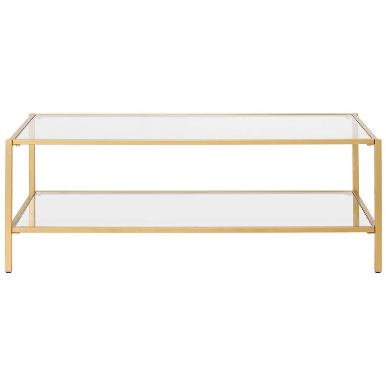 Image 5 Camber Elite 45 1/2" Wide Clear Glass Gold Coffee Table more views