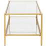 Camber Elite 45 1/2" Wide Clear Glass Gold Coffee Table in scene