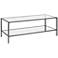 Camber Elite 45 1/2"W Clear Glass Pewter Gray Coffee Table