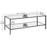 Camber Elite 45 1/2"W Clear Glass Pewter Gray Coffee Table in scene