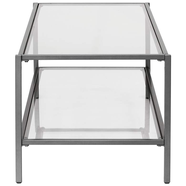 Image 7 Camber Elite 45 1/2"W Clear Glass Pewter Gray Coffee Table more views