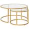 Camber Elite Gold Steel Nesting Coffee Tables Set of 2