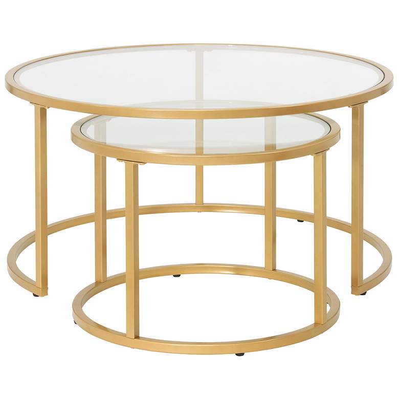 Image 5 Camber Elite Gold Steel Nesting Coffee Tables Set of 2 more views