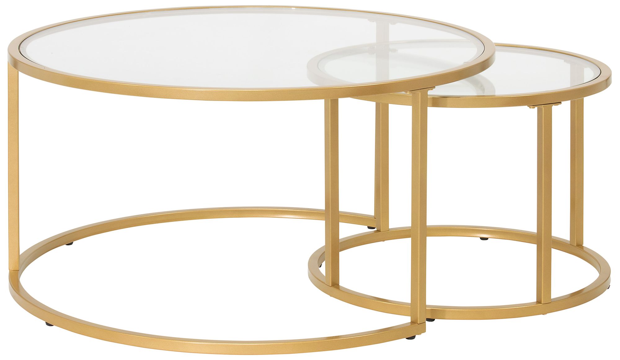 Camber Elite Gold Steel Nesting Coffee Tables Set of 2 - #0769E | Lamps ...