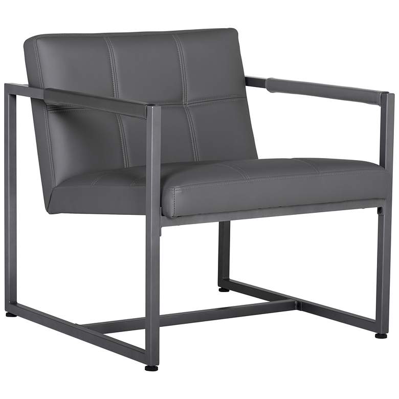 Image 1 Camber Smoke Blended Leather Accent Chair