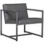 Camber Smoke Blended Leather Accent Chair