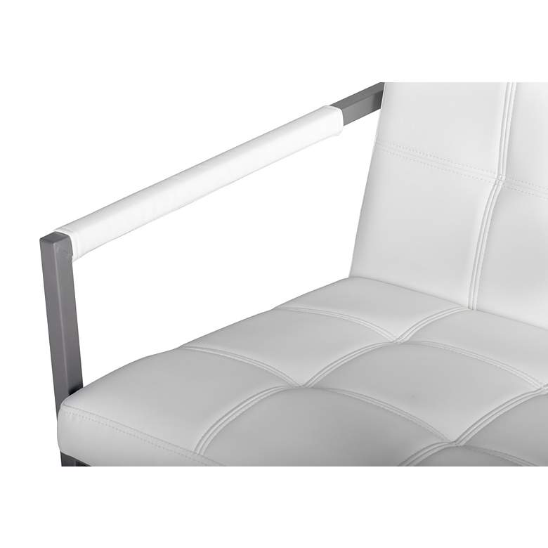 Image 3 Camber White Blended Leather Accent Chair more views