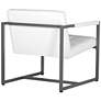 Camber White Blended Leather Accent Chair