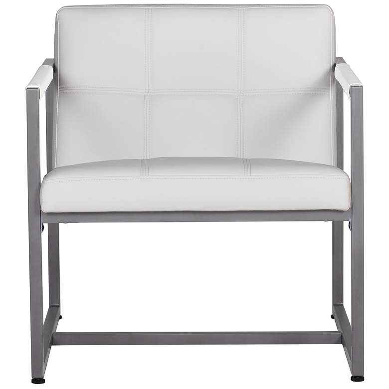 Image 5 Camber White Blended Leather Accent Chair more views