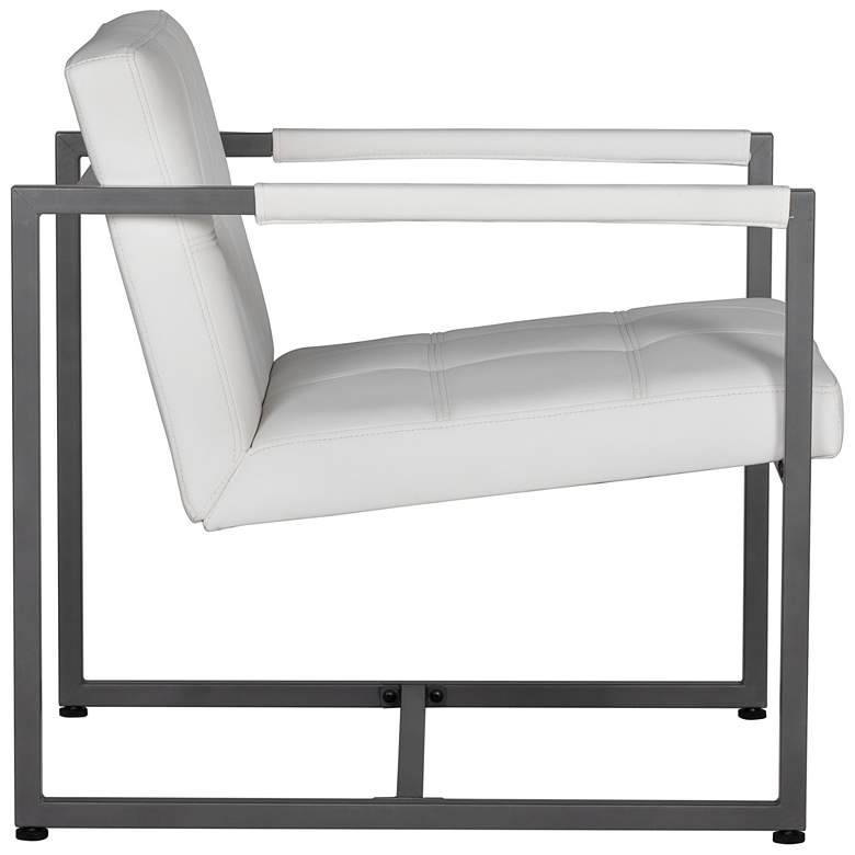 Image 7 Camber White Blended Leather Accent Chair more views