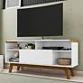 Camberly 53 1/2" Wide Gloss White Wood 5-Shelf TV Stand