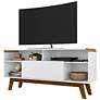 Camberly 53 1/2" Wide Gloss White Wood 5-Shelf TV Stand