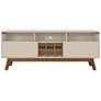 Camberly 63" Wide Off-White Cinnamon Wood 5-Shelf TV Stand