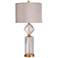 Camborne Clear Ribbed Glass and Antiqued Gold Table Lamp