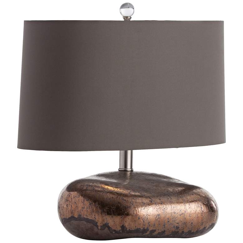 Image 1 Cambria 15 1/2 inch High Bronze Ceramic Stone Accent Table Lamp