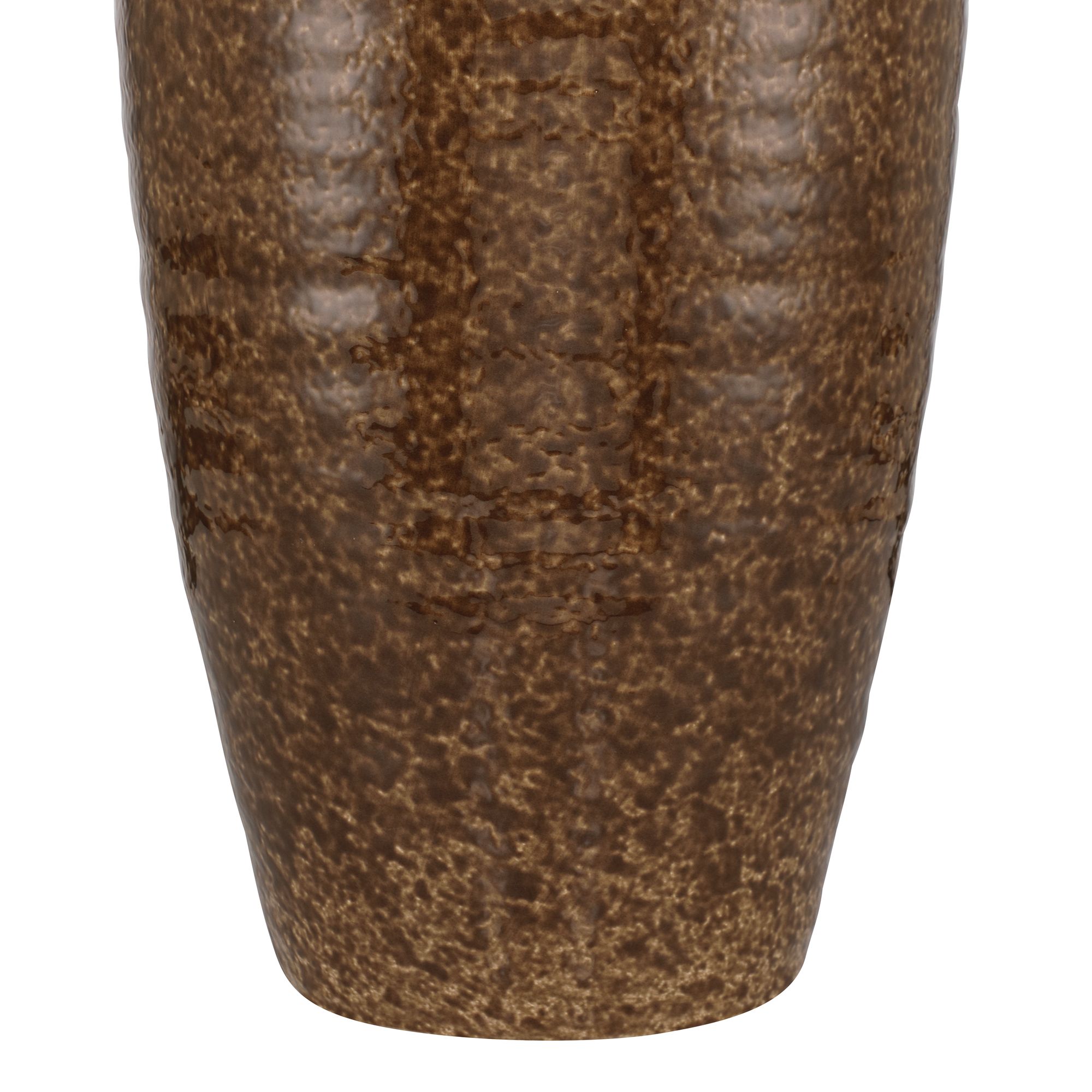 Image 5 Cambria 16 1/2" High Glossy Brown Hand-Finished Ceramic Vase more views