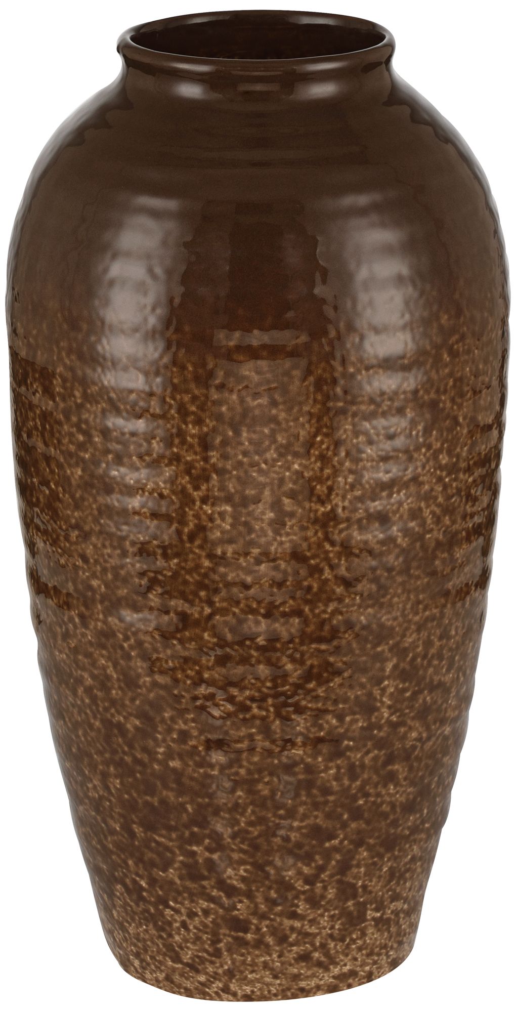 Image 6 Cambria 16 1/2" High Glossy Brown Hand-Finished Ceramic Vase more views
