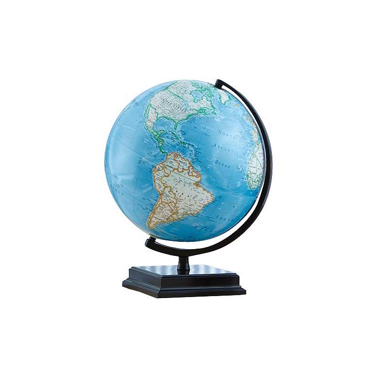 Image 1 Cambria 16 inch High Blue Ocean World Globe