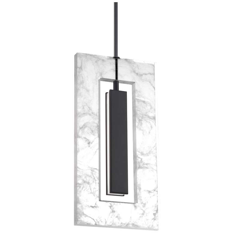 Image 1 Cambria 16"H x 8"W 1-Light Mini Pendant in Black