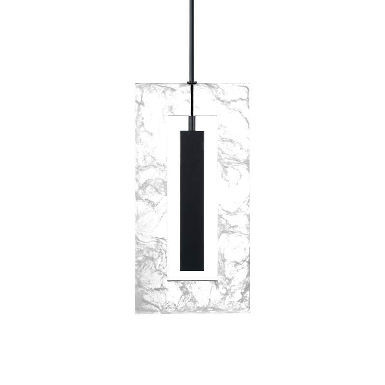 Image 2 Cambria 16"H x 8"W 1-Light Mini Pendant in Black more views
