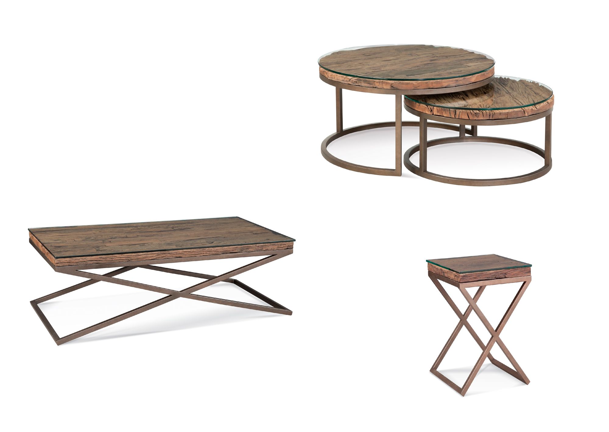 Image 3 Cambria 18 " Wide Square End Table Brown, Bronze, Clear more views