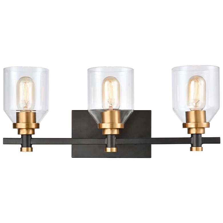 Image 1 Cambria 20" Wide 3-Light Vanity Light - Matte Black
