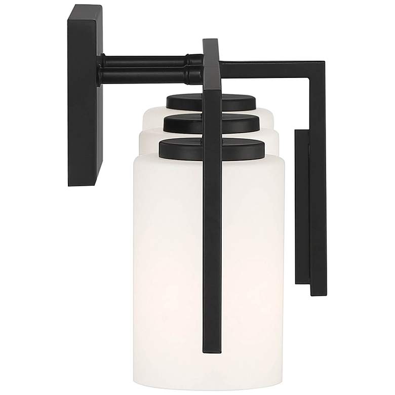 Image 6 Cambria 24" Wide Matte Black Metal 3-Light Vanity Bath Light more views