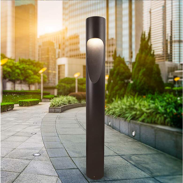 Image 1 Cambria 38 1/2 inch High Bronze Metal LED Bollard Light